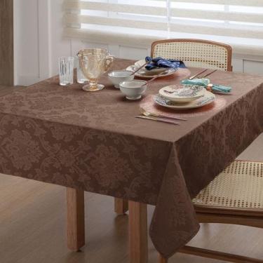 Imagem de Toalha Mesa Quadrada 4 Lugares Tecido Jacquard 1,40x1,40 - MH Enxovais