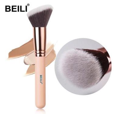 Imagem de Pincél De Maquiagem Facial BEILI Para Base, Contorno, Líquido - ElaSho