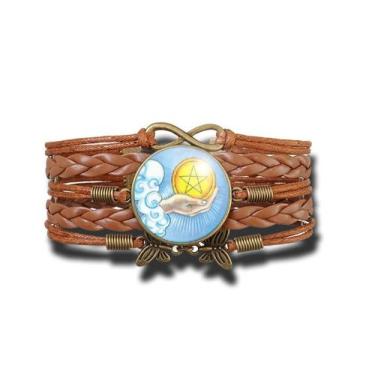 Imagem de Pulseira Feminina Às de Ouros Ace of Pentacles Tarô Ajustável - RECANT