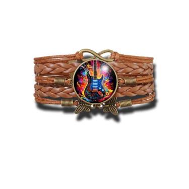 Imagem de Pulseira Feminina Explosão da Guitarra em Cores Ajustável - RECANTO AS