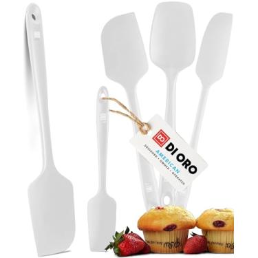 Imagem de Conjunto de espátulas de silicone DI ORO – Espátulas de borracha de cozinha para assar, cozinhar e misturar – Pedra, 5-Piece