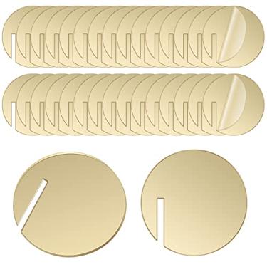 Imagem de Amyhill 30 peças de etiquetas de acrílico circulares para bebidas, etiquetas redondas para bebidas, marcadores circulares, etiquetas de acrílico em branco, aro de vidro, disco de taça de vinho para