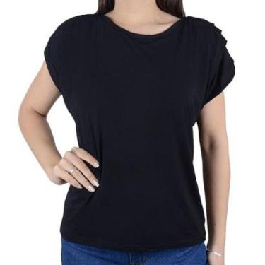 Imagem de Camiseta Feminina Giraffe Viscose Preta - 62378-Feminino