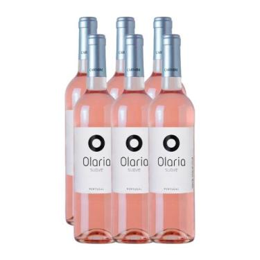 Imagem de Vinho Rose Olaria Suave Portugal Carmim 750ml Kit 6 Und