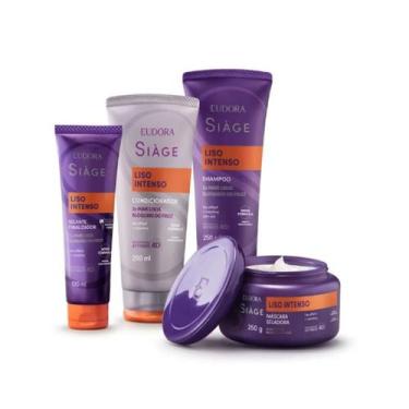 Imagem de Kit Liso Intenso Eudora Shampoo + Cond + Masc + Leave In Siàge 
