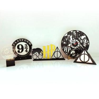 Imagem de Kit Harry Potter, Relógio, Porta Chaves, Totem, 2 Luminárias - Ecolase