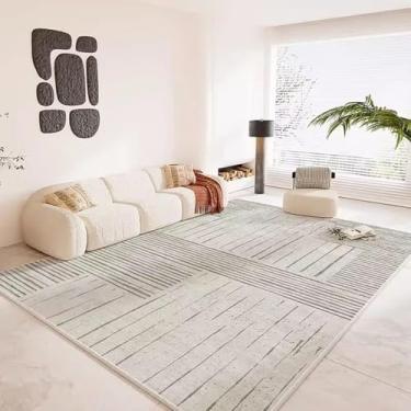 Imagem de Grande área listrada sala de estar tapete abstrato quarto casa arte cabeceira tapete macio moderno área de lazer tapetes de pelúcia, SY1046, QD, 300x400CM
