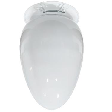 Imagem de Plafon Colonial Aluminio Branco Com Globo Pera Leitosa - CM GLASS - CL