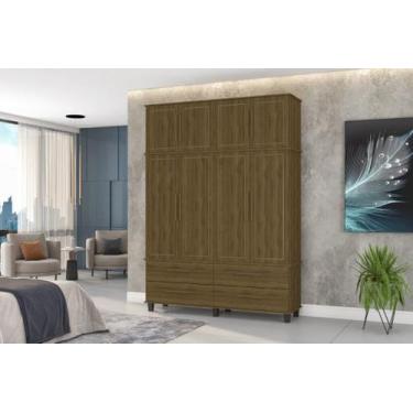 Imagem de Roupeiro / Armário / Guarda Roupas HOU 4 Portas Triplex Pés Elevados e