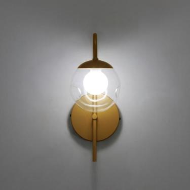 Imagem de Arandela LuminaLux ALX052 Colonial Globo Vidro 12cm Vintage, Dourado G