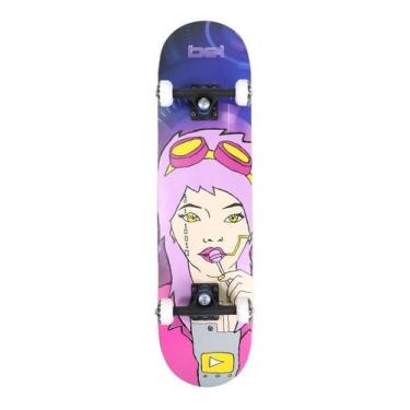 Imagem de Skate Bel  Fix com Equipamento de Proteção - Belfix, Menina