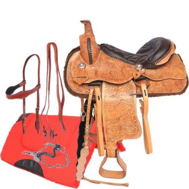 Imagem de Sela Americana Entalhada Quarto De Milha para Passeio Direto Da Fabric