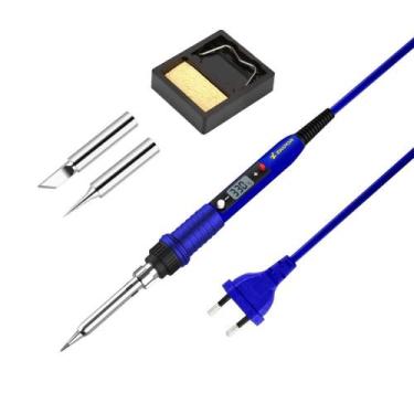 Imagem de Kit Ferro De Solda Digital Retrabalho Manutenção Eletrônica 110v 220V 