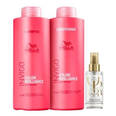 Imagem de Kit Brilliance Shampoo, Cond e Oil Reflections Light - Wella - Wella P