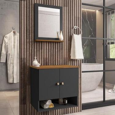 Imagem de Gabinete Armário 2 Portas Banheiro com Espelho Deli - Loja DoceLar, Pr