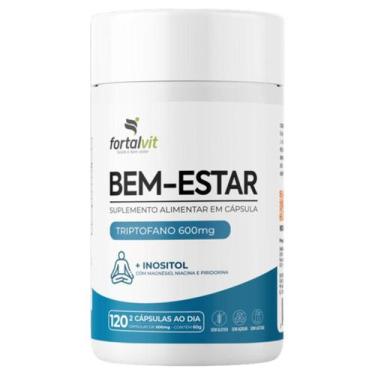 Imagem de BEM-ESTAR - Triptofano 600mg com Inositol e vitaminas, 120 Cápsulas - 