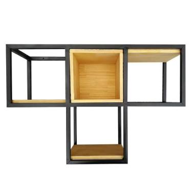 Imagem de Nicho / Estante de Parede - Madeira e Ferro - Estilo Industrial - Mode