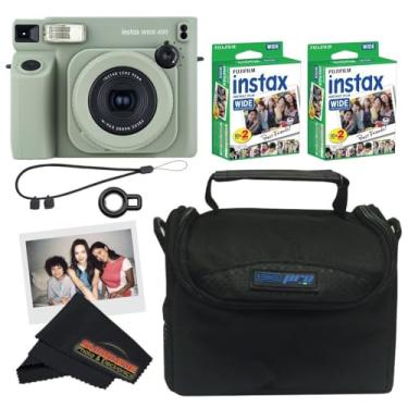 Imagem de Fujifilm Câmera instantânea INSTAX Wide 400 – verde sálvia (câmera + 2 pacotes/bolsa dupla)