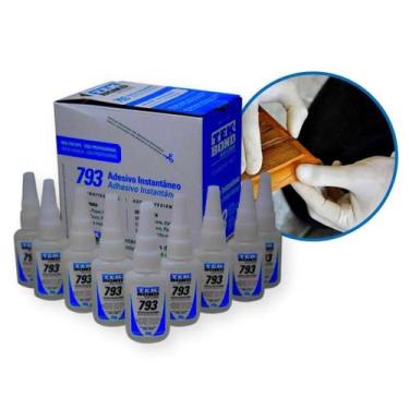 Imagem de Kit  Caixa Cola Instantânea Tek Bond 793 Acrigel 10 Unidades