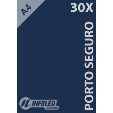 Imagem de 30 Folhas Papel Color Plus A4 180g Porto Seguro Azul Escuro