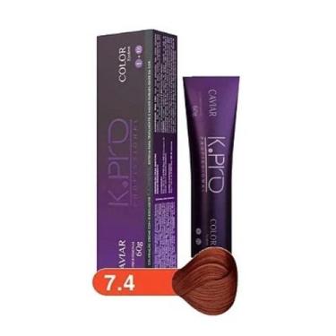 Imagem de Tintura Profissional K.PRO Caviar Color 7.4 Loiro Médio Acobreado 60g 
