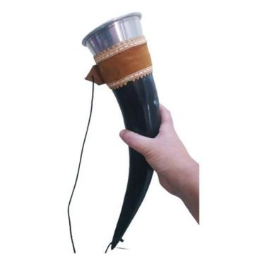 Imagem de Copo De Chifre Guampa Vikings Horn Drink Cutelaria Medieval - Selaria 