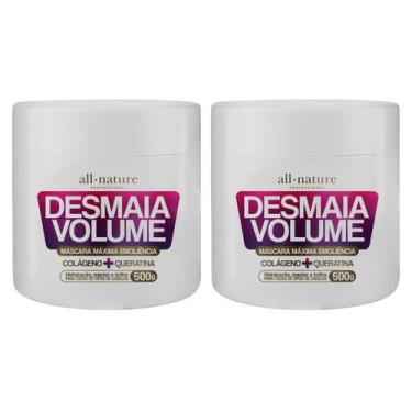 Imagem de 2 Máscara Ultra Hidratante Desmaia Volume Desmaia Cabelo 500g All Natu