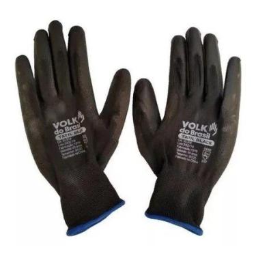 Imagem de Luva Volk Nylon Pu Preta Ca 30916 Tamanho G