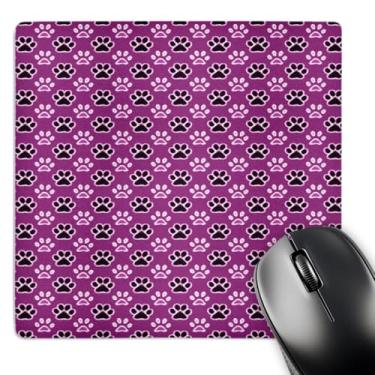 Imagem de 3dRose Mouse pad LLC 20 x 20 x 0,63 cm, estampa fofa de pata roxa e preta - (mp_168462_1)