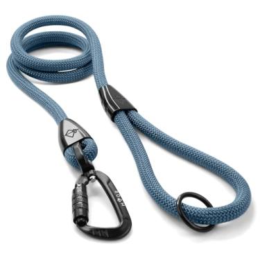 Imagem de MADE TO ROAM Coleira Explorer Premium - Coleira de corda de escalada com mosquetão de alumínio de aviação automática - California Horizon, 1,2 m