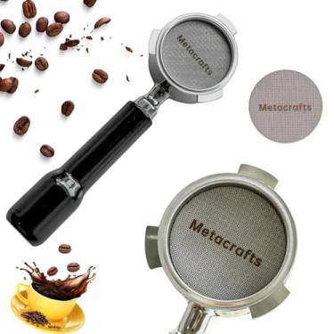 Imagem de Filtro portátil Espresso de 51 mm sem fundo – serve para Delonghi ECP3420, EC155, BCO430, EC260 de 51 mm – Aço inoxidável com cesta de filtro – filtro plano, aberto, nu – tela de disco incluída