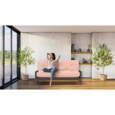 Imagem de Royal Sleep Products Novo colchão Futon de substituição capa sólida 9 camadas direto da fábrica Full/Queen feito nos EUA (rosa blush, solteiro)