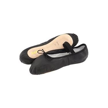 Imagem de Bloch Dansoft Sapatilha feminina de couro com sola completa, Preto, 4 (6-6.5 US) Wide