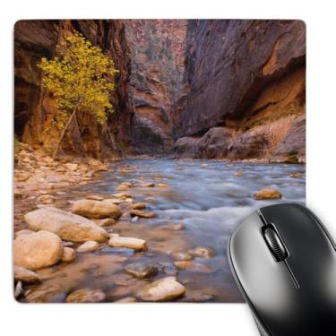 Imagem de 3dRose The Narrows of the Virgin River - Utah, Zion National Park. - Mouse Pad, 8 x 8 polegadas (mp_206920_1)