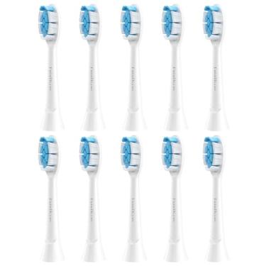Imagem de Futulkyus Cabeças de Escova de Dentes para Philips Sonicare DiamondClean W, Pacote com 10, Branco