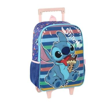 Imagem de Mochila Com Rodas Kit Azul Un Stitch