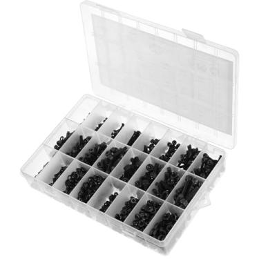 Imagem de 2000 peças de cabeça cilíndrica, conjunto de parafusos hexagonais, porcas métricas e parafusos, kit sortido de parafusos de liga de aço M2 M3 M4 M5 kit de arruelas porcas sextavadas parafusos de