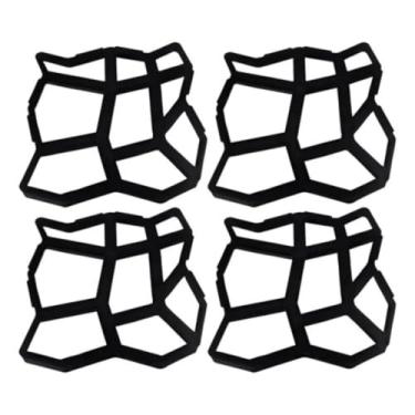 Imagem de Kit 4 Forma Molde Concreto Piso Calçada Bloco Pedras Jardins