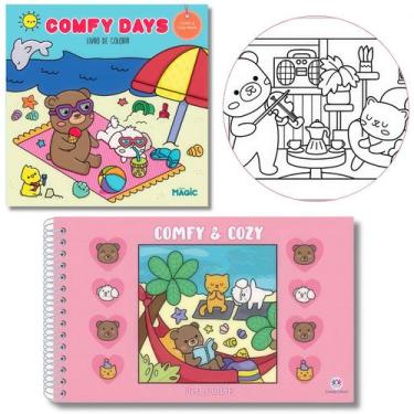 Imagem de Kit Livro de Colorir Bobbie Goods: Comfy Days + Comfy and Cozy Pink  M