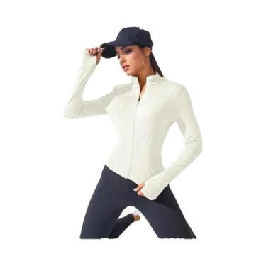 Imagem de Jaqueta de Yoga Feminina Emagrecedora 2024 - Curta, Esportiva e com Zí