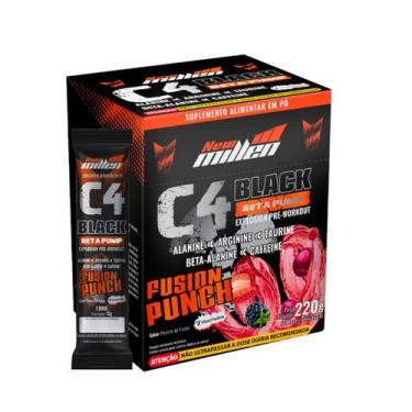 Imagem de C4 Black Beta Pump Cx C/22 Sachês - New Millen, Fusion Punch