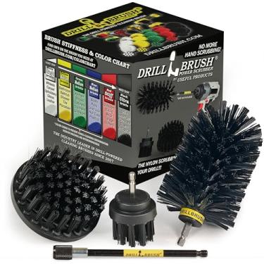 Imagem de Drill Brush Power Scrubber by Useful Products - Escovas de substituição para escova de arame – Acessórios para ferramentas elétricas – Escovas de grelha de cerdas de nylon para limpeza de grades – Conjunto de limpeza de grelha de forno