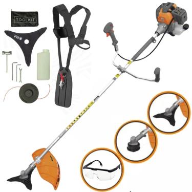 Imagem de Roçadeira a Gasolina Tekna RL520P I 52cc 2hp + Oculos de Proteção Profissional Com Regulagem Antiembaçante