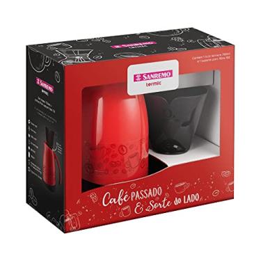 Imagem de Sanremo - Conjunto de Bule Térmico Plástico Cuidar de 700ml e Suporte para Filtro TAM102, Linha Termic