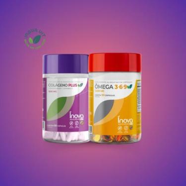 Imagem de Colágeno plus 500mg 60 caps   ômega 369 1400mg 30 caps - inova VIt