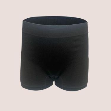 Imagem de Calcinha Boxer Teen Sem Costura Zee Rucci Microfibra, Preto, G