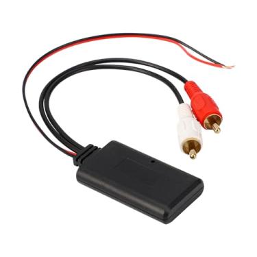 Imagem de Dickno Adaptador de cabo Bluetooth sem fio para carro, conector estéreo de rádio sem fio automotivo universal com 2 áudio RCA AUX, módulo Bluetooth 5.0 para carro, receptor de música para a maioria