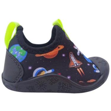 Imagem de Tênis Calce Fácil Bebê Sapatinho Menino Infantil Recém Nascido Planeta