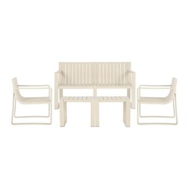 Imagem de Conjunto Para Jardim com um Sofá, Duas Poltronas e Duas Mesas de Centr