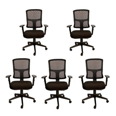 Imagem de Cadeira Escrito´rio Diretor Back system Job G615A Atacadeiras KIT 5 UN